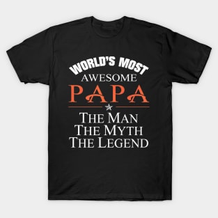 papa the man the myth Fathers Day T-Shirt